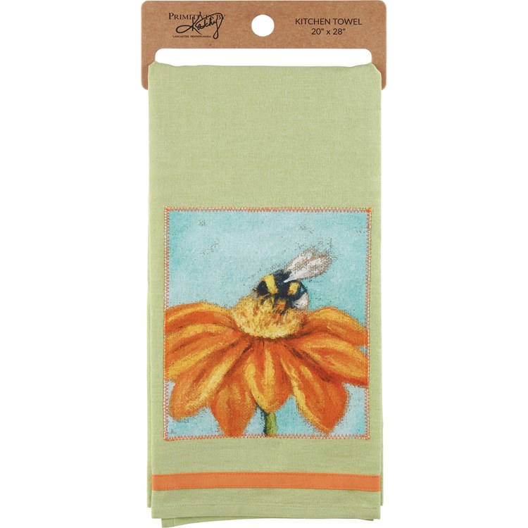Daisy And Bee Kitchen Towel - Cotton, Ribbon