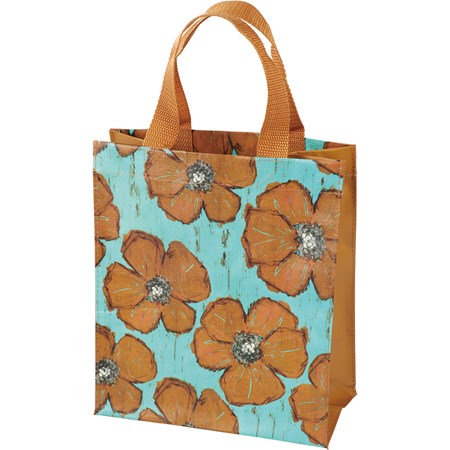 Daily Tote - Floral - 8.75" x 10.25" x 4.75" - Post-Consumer Material, Nylon