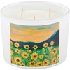 Sunflower Field Jar Candle - Soy Wax, Glass, Cotton