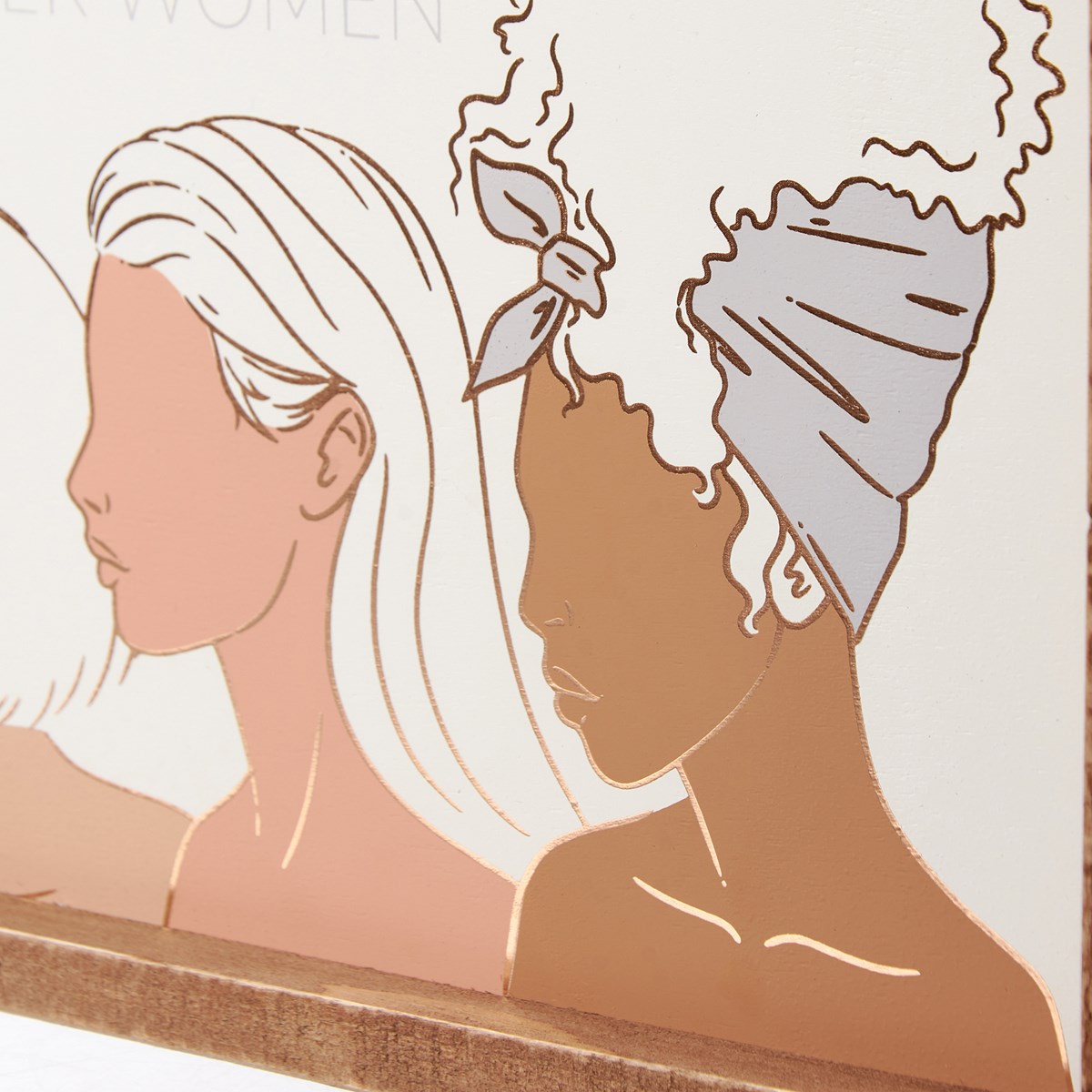 Empower Women Inset Box Sign - Wood