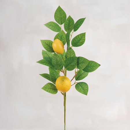 Pick - Lemons - 14" Tall - Plastic, Fabric, Wire