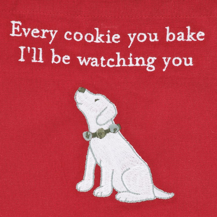 Every Cookie I'll Be Watching You Apron - Cotton, Linen, Metal