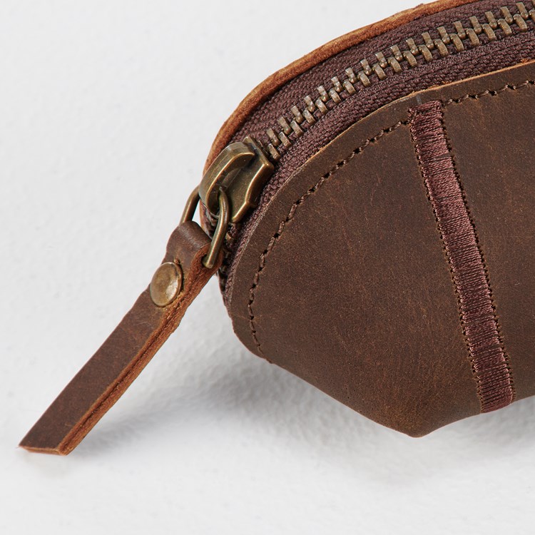 Tanned Leather Pencil Pouch - Leather, Metal