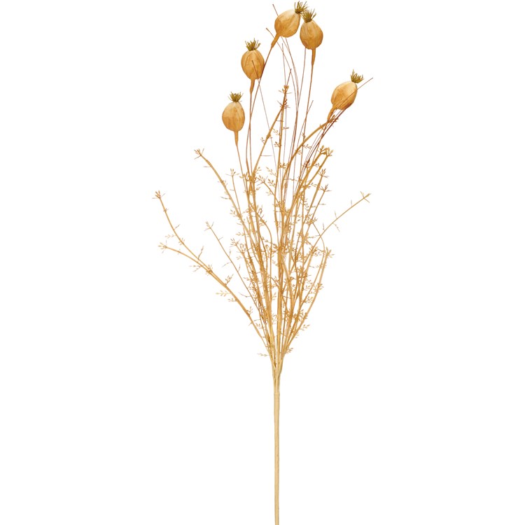 Dried Reeds And Pods Bouquet - Plastic, Paper, Wire