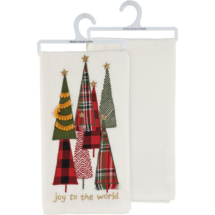 Joy To The World Tree Kitchen Towel - Cotton
