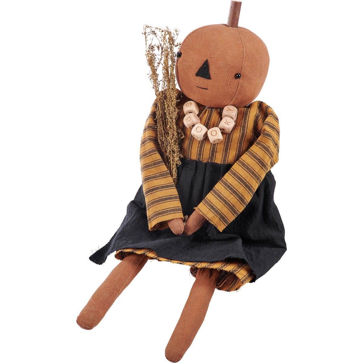 Spooky Sally Doll - Cotton, Wood, Wire, Plastic, String