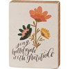 Sing With Gratitude Block Sign - Wood, Paper