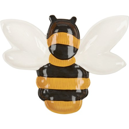 Vanity Tray - Bee - 7.50" x 5.75" x 1" - Ceramic