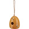 Beehive Birdhouse - Ceramic, Wood, Jute