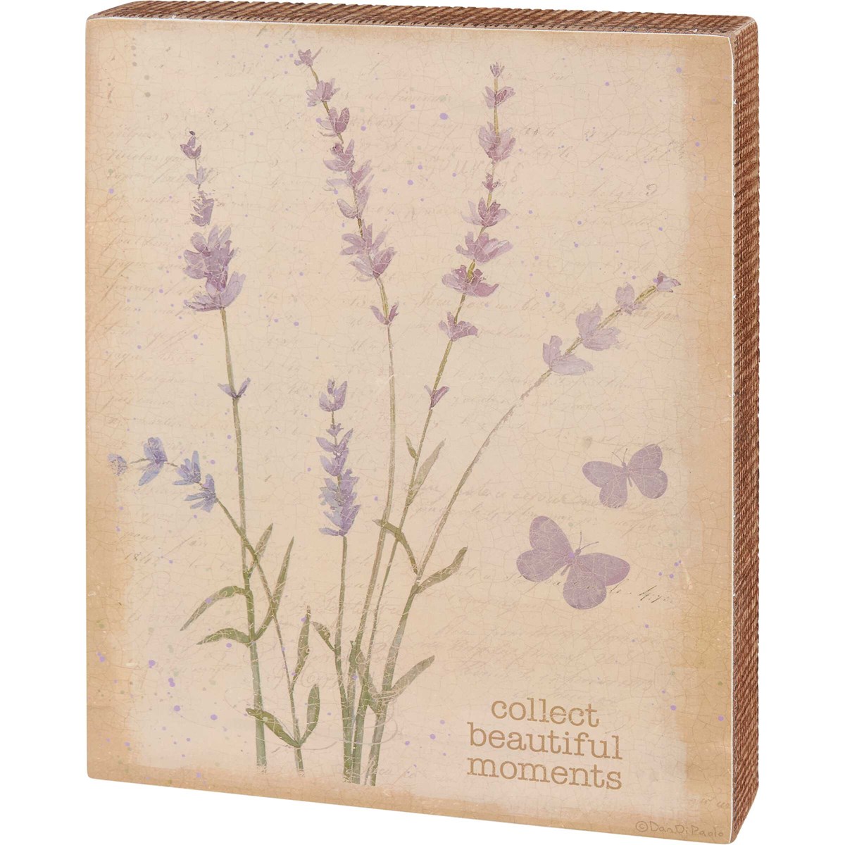 Collect Beautiful Moments Box Sign - Wood, Paper