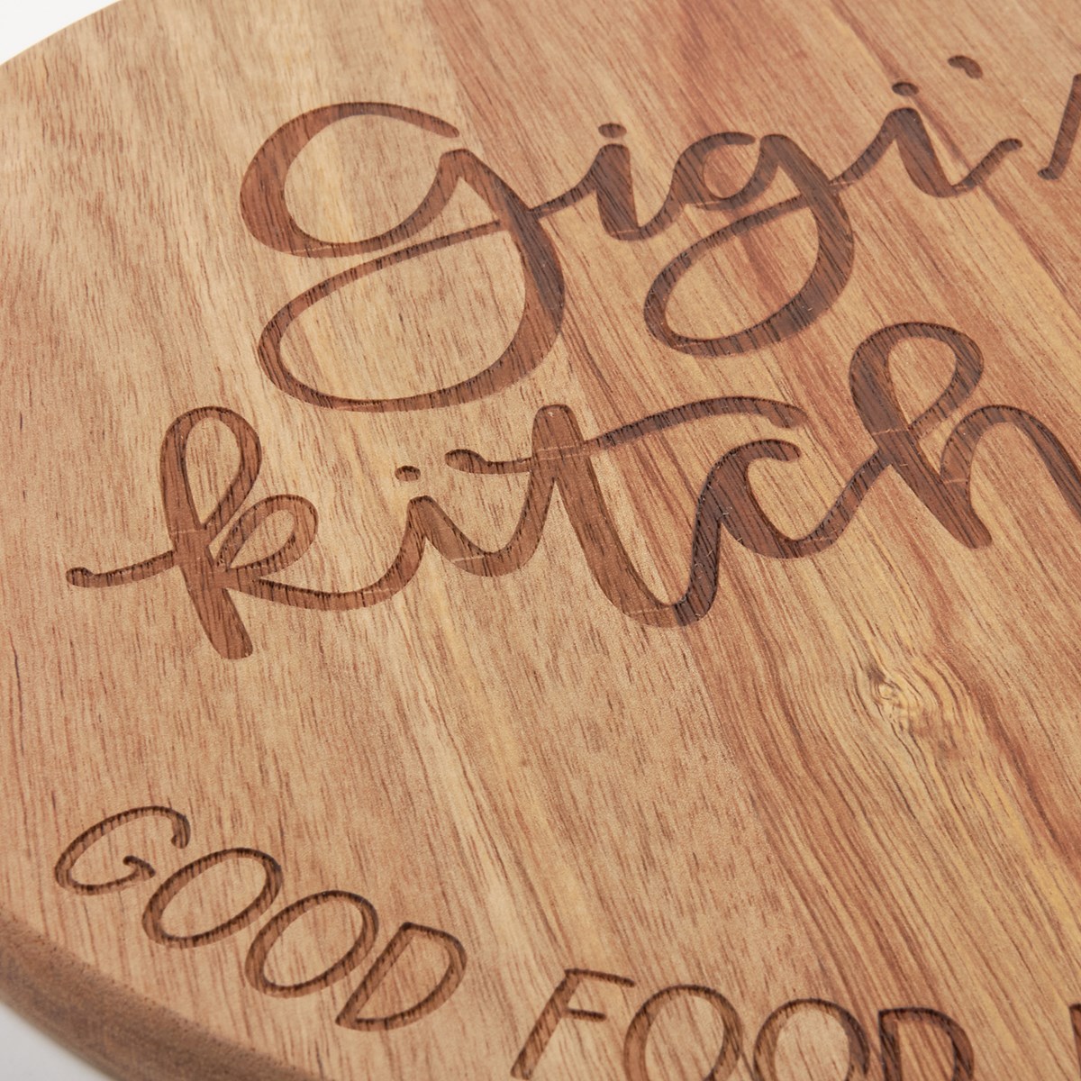 Gigi's Kitchen Cutting Board - Wood, Leather