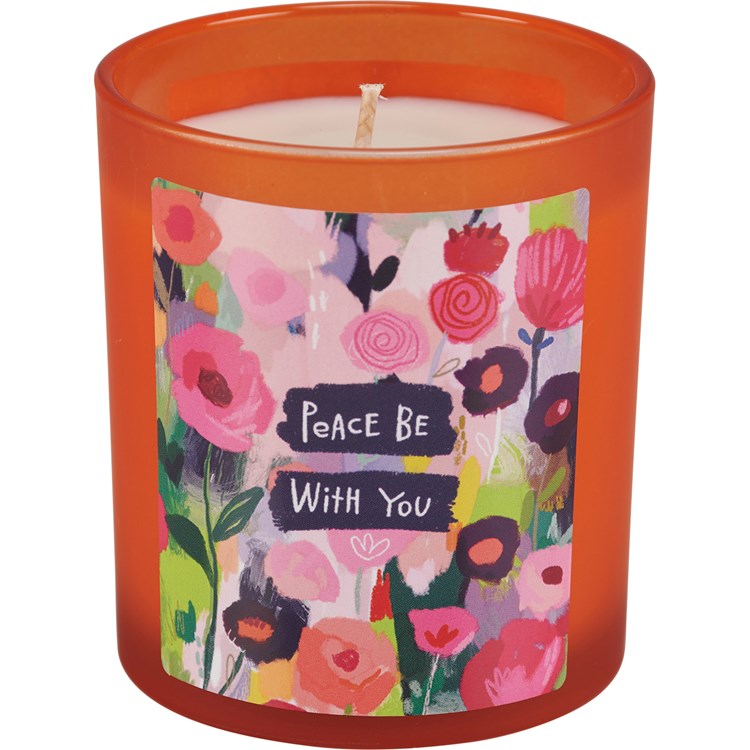 Peace Be With You Candle - Soy Wax, Glass, Cotton