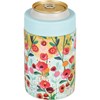 Red Flowers Can Cooler - Metal, Plastic