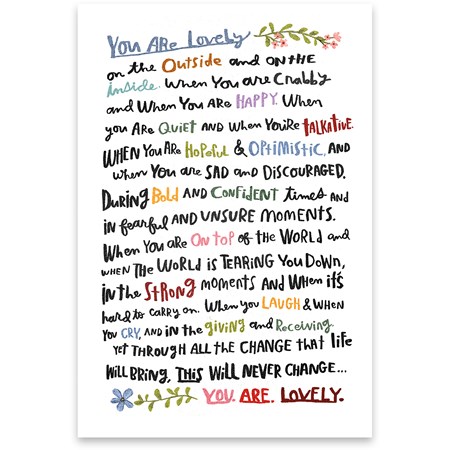 You Are Lovely Greeting Card - Paper