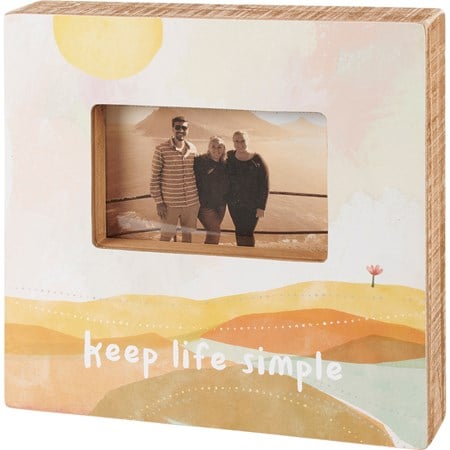Keep Life Simple Box Frame - Wood, Paper, Glass