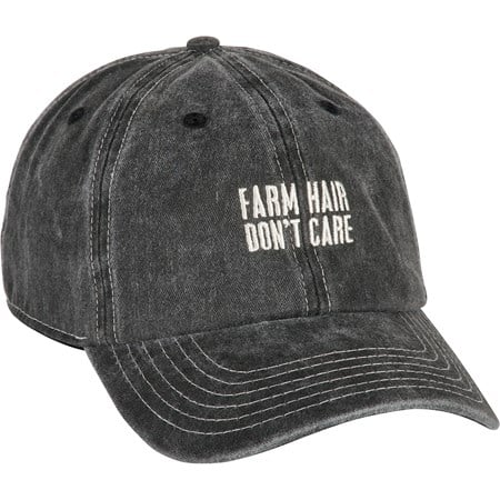 Farm Hair Don't Care Baseball Cap - Cotton, Metal