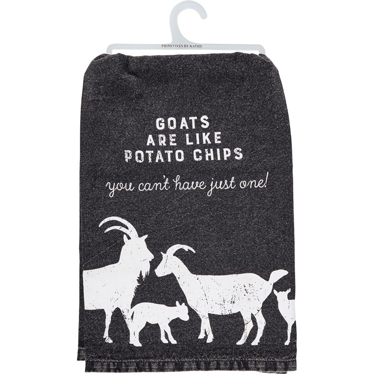 Goats Like Potato Chips Kitchen Towel - Cotton