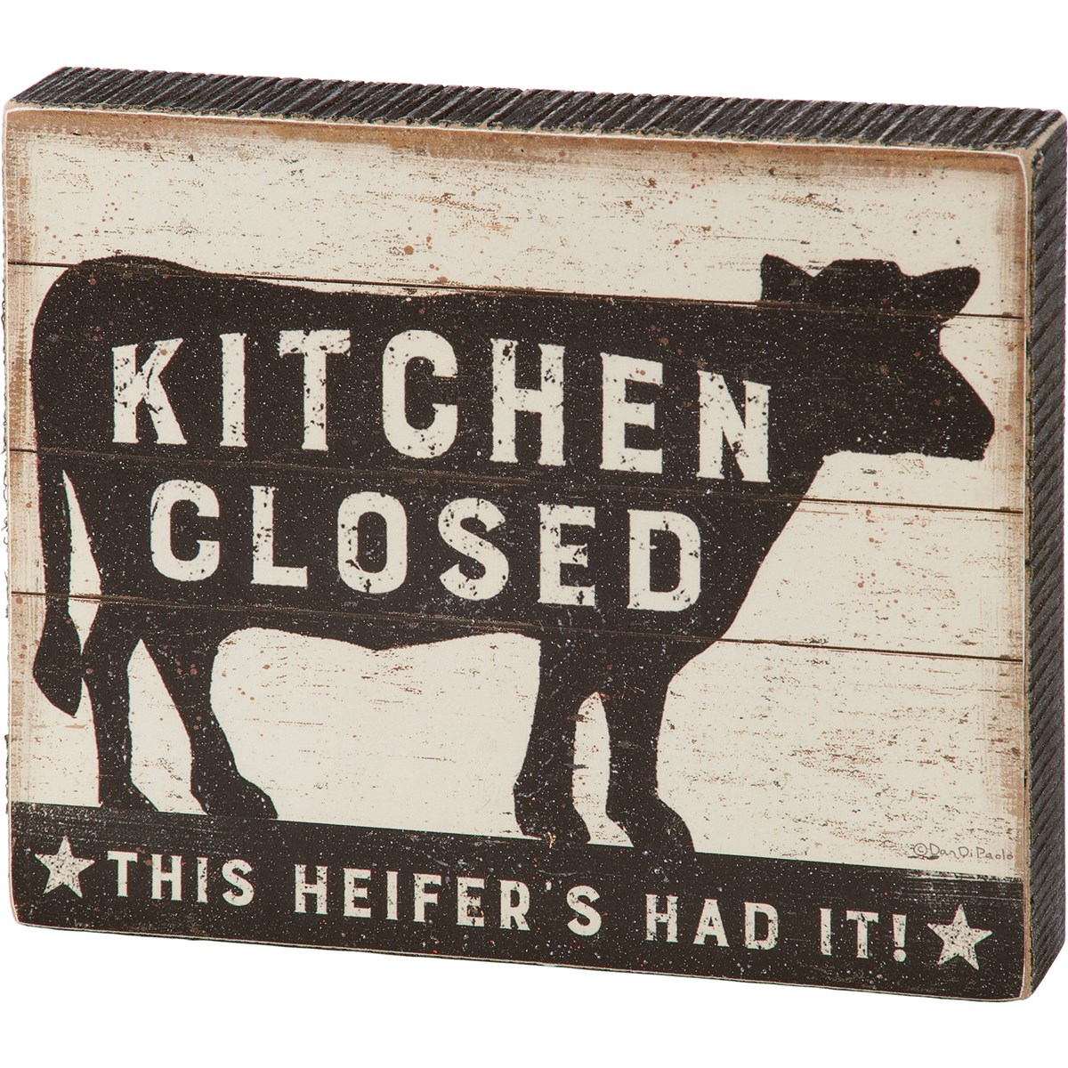 Kitchen Closed Block Sign - Wood, Paper