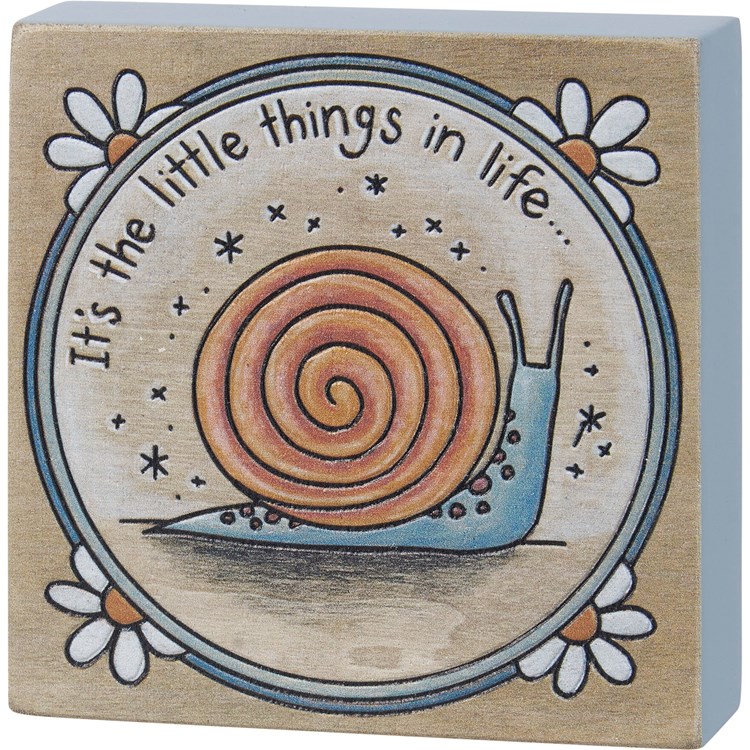 It's The Little Things Block Sign - Wood