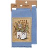 Floral Vase Kitchen Towel - Cotton, Chenille