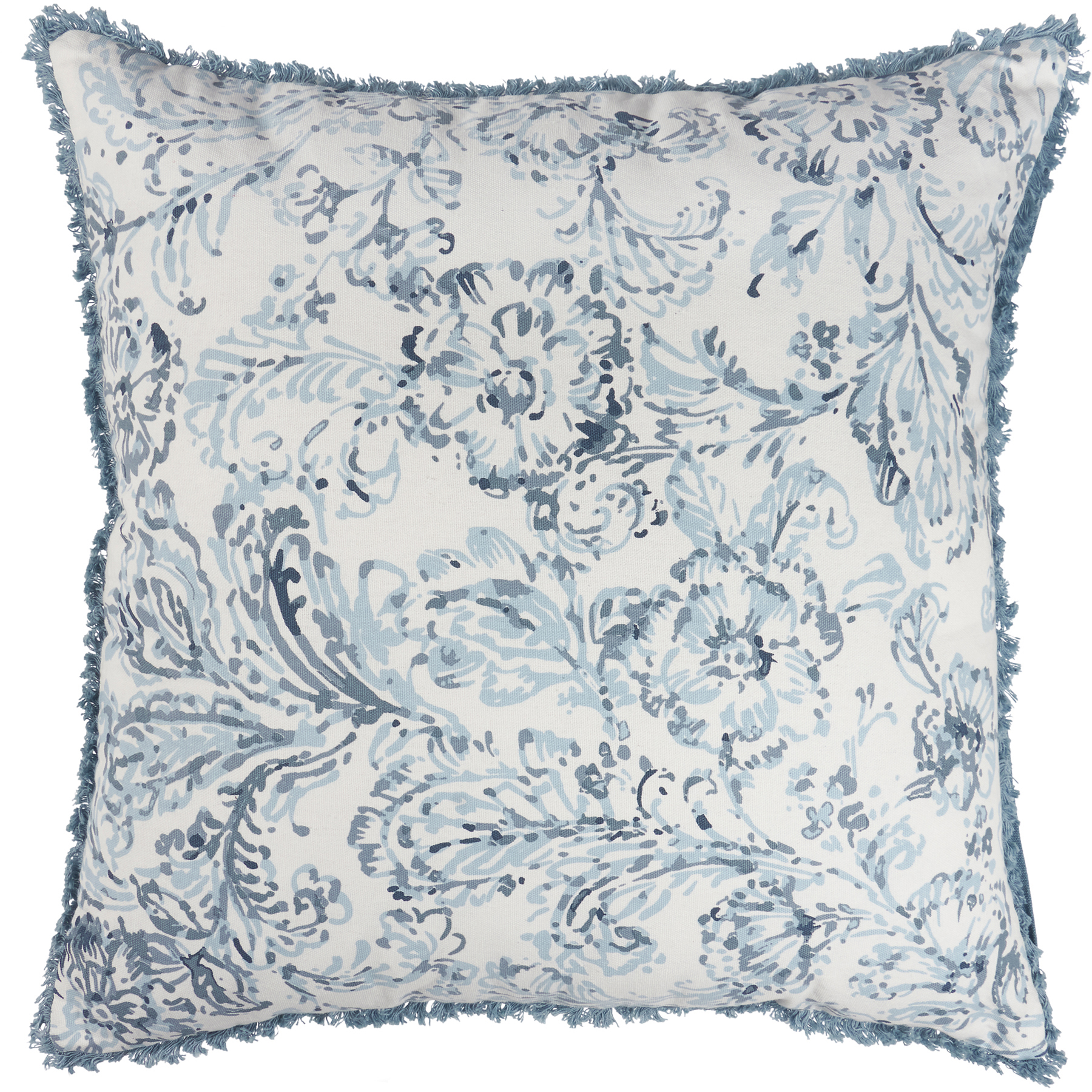 Hand Painted Blue Floral Pillow Primitives By Kathy