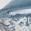 Indigo Blue Floral Pillow - Cotton, Zipper