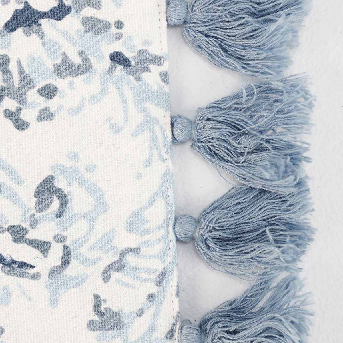 Indigo Blue Floral Table Runner - Cotton