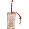 Santa's Magic Key Door Ornament - Wood, Paper, Metal, Ribbon