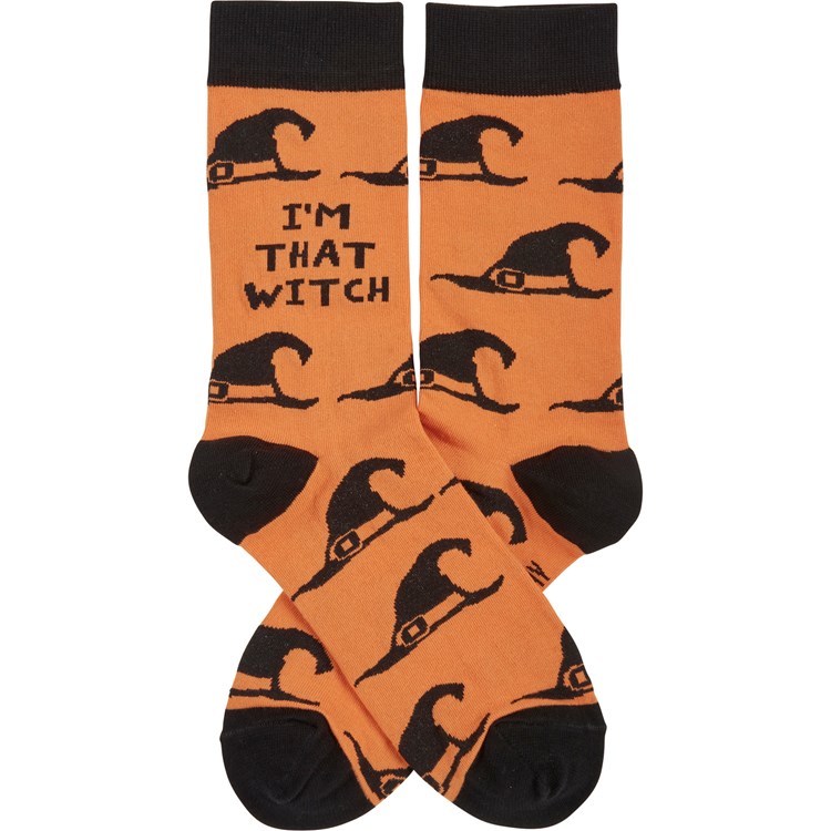 I'm That Witch Socks - Cotton, Nylon, Spandex