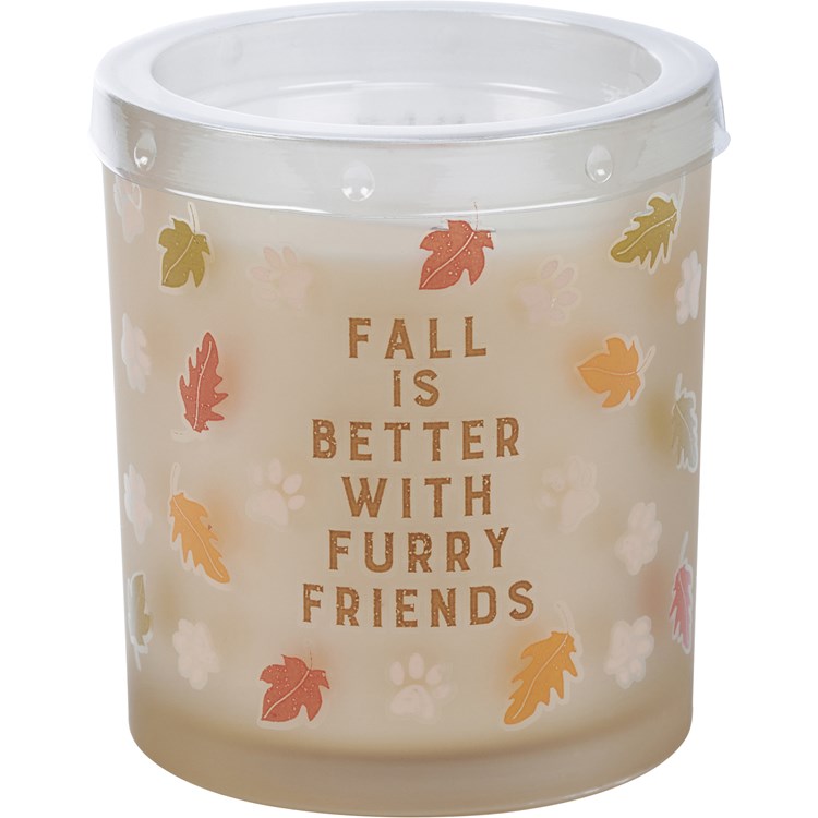Fall Furry Friends Jar Candle - Soy Wax, Glass, Cotton