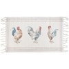 Rooster Trio Rug - Cotton, Chenille, Polyester, Latex skid-resistant backing