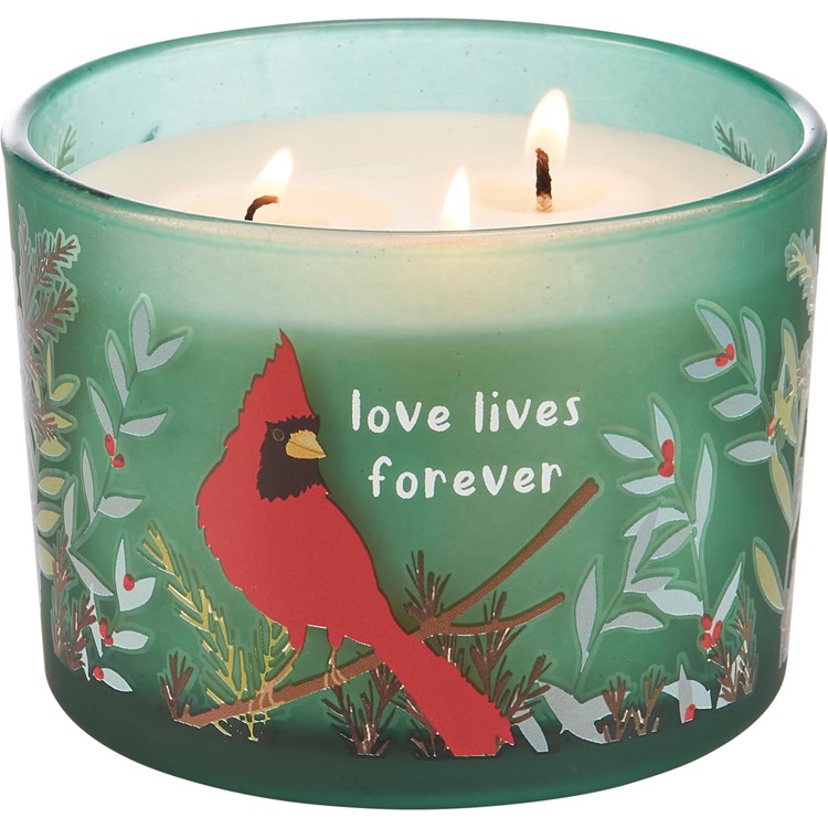 Love Lives Forever Candle - Soy Wax, Glass, Cotton