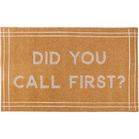 Rug - Did You Call First - 30" x 18" - Polyester, PVC skid-resistant backing