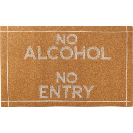 Rug - No Alcohol No Entry - 30" x 18" - Polyester, PVC skid-resistant backing