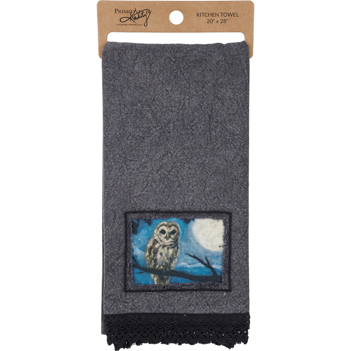 Owl Kitchen Towel - Cotton, Lace