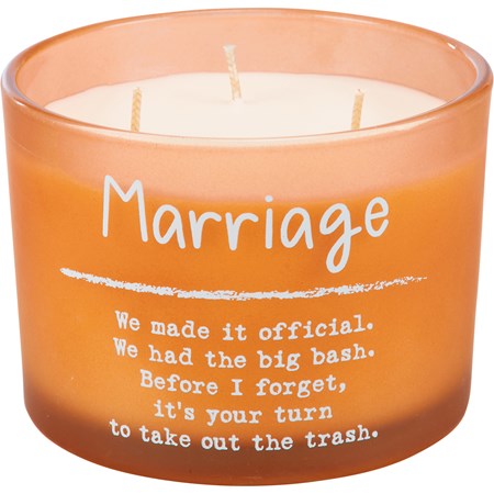 Jar Candle - Marriage - 14 oz., 4.50" Diameter x 3.25" - Soy Wax, Glass, Cotton