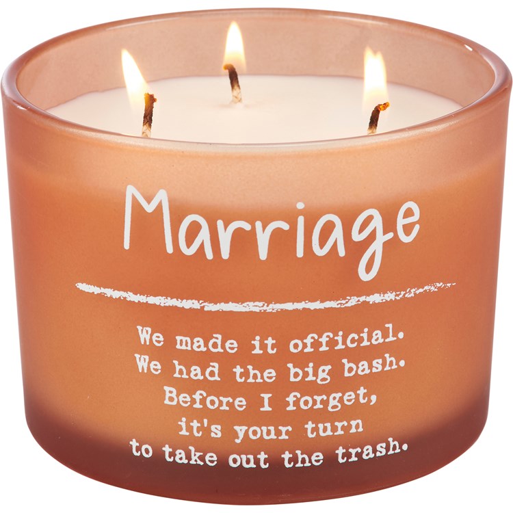 Marriage Candle - Soy Wax, Glass, Cotton