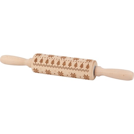 Christmas Small Rolling Pin - Wood