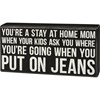 Stay At Home Mom Box Sign - Wood