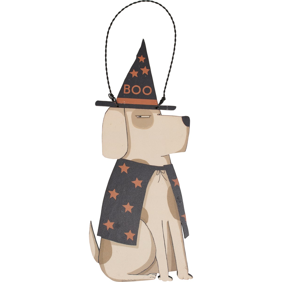 Boo Dog Hanging Decor - Wood, Paper, Wire