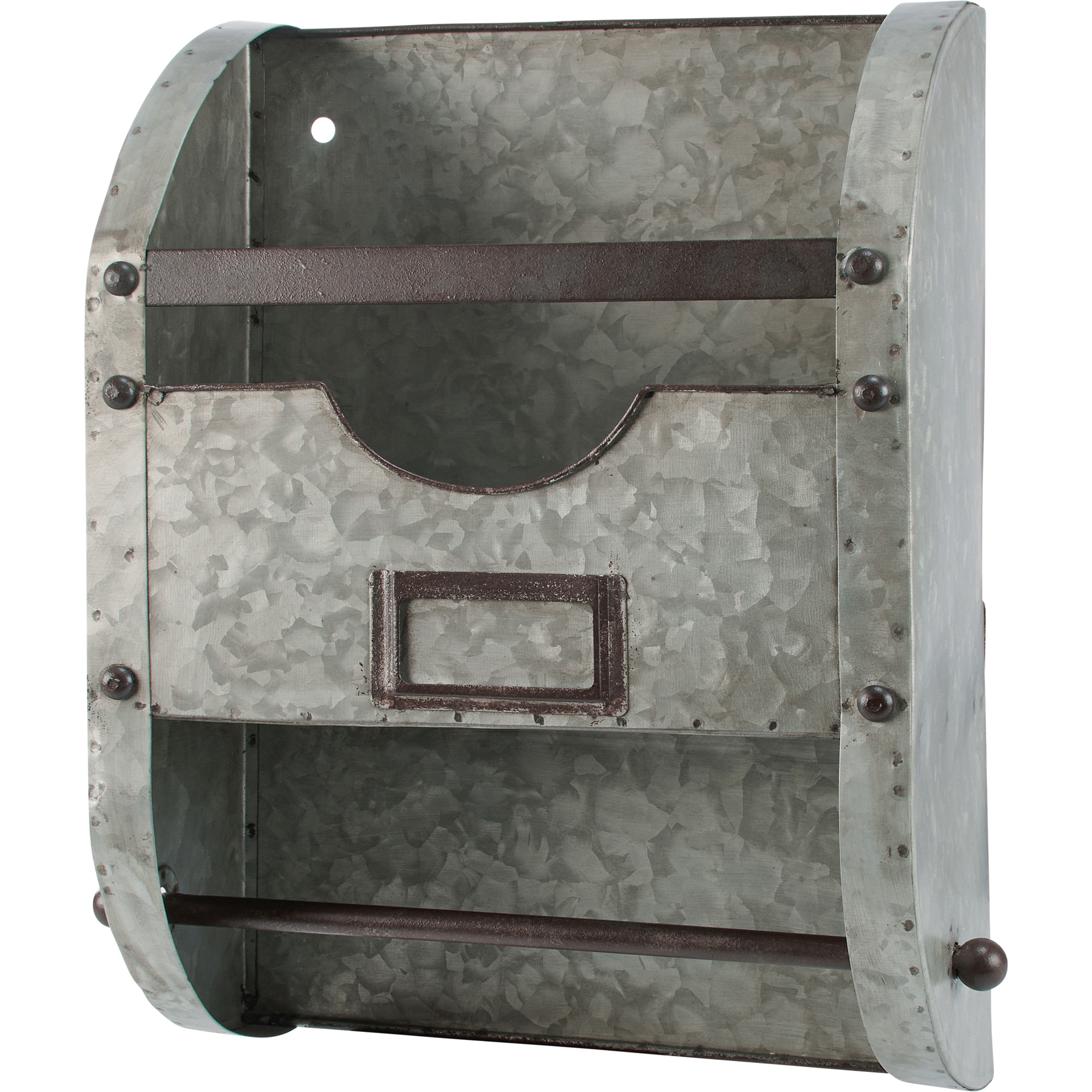 Galvanized Metal Wall Toilet Paper Holder