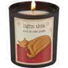 Light This And Do Cat Yoga Jar Candle - Soy Wax, Glass, Cotton