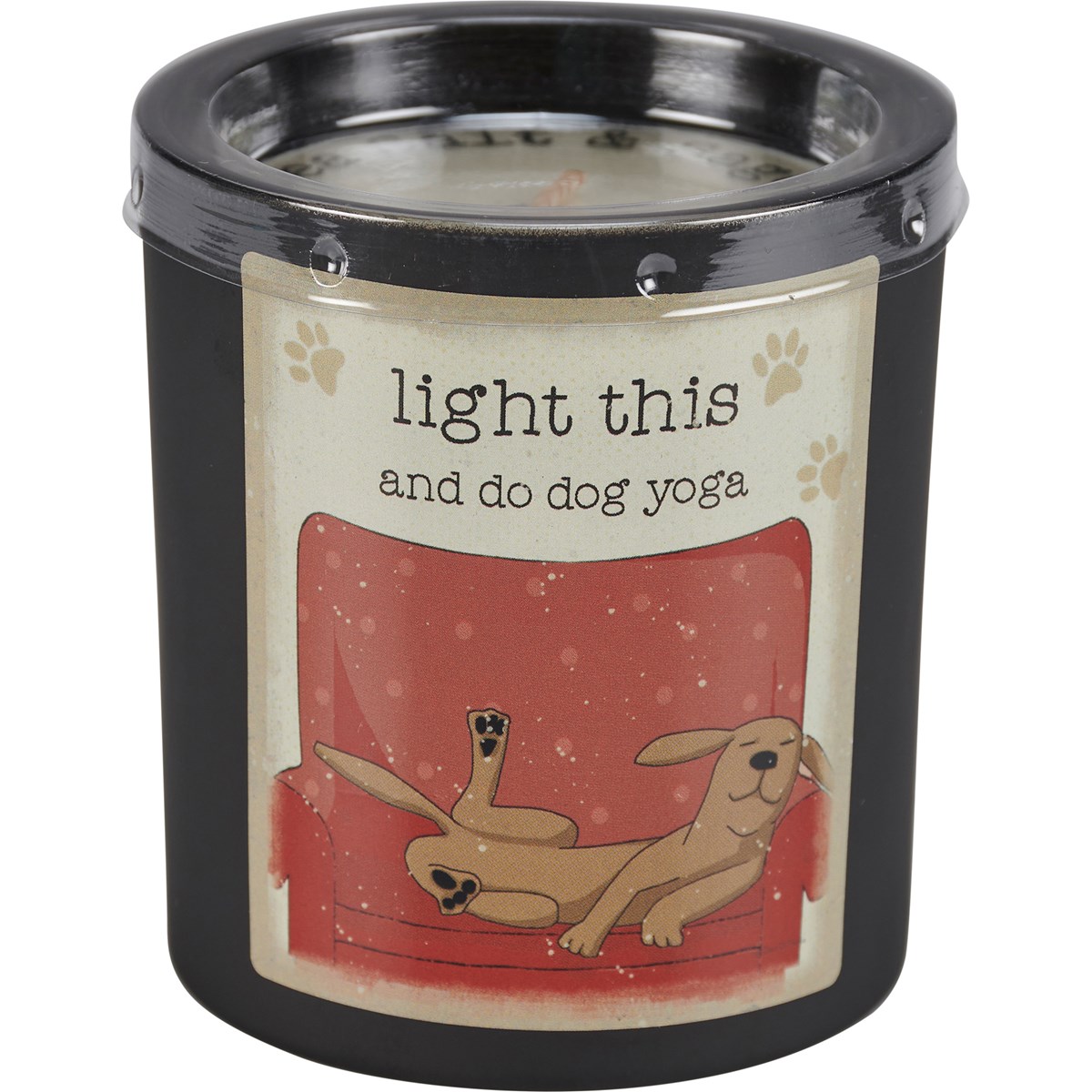 Light This And Do Dog Yoga Jar Candle - Soy Wax, Glass, Cotton