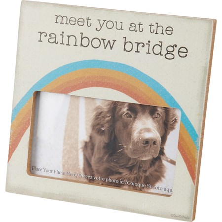 Meet You At Rainbow Bridge Plaque Frame - Wood, Paper, Glass, Metal
