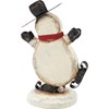 Snowman Skate Chunky Sitter - Wood, Metal, Wire, Mica