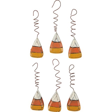 Candy Corn Ornament Set - Wood, Wire