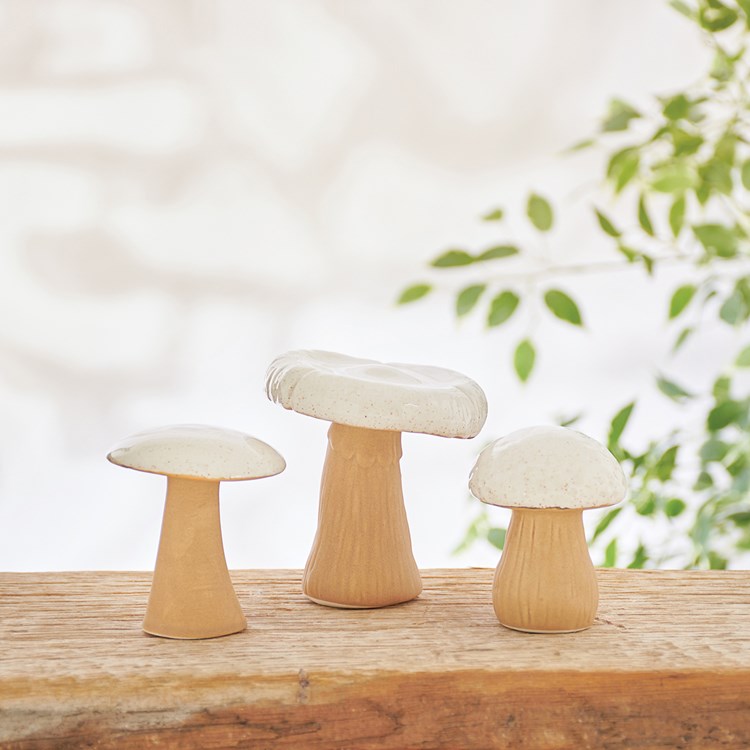 Wild Mushrooms Figurine Set - Ceramic