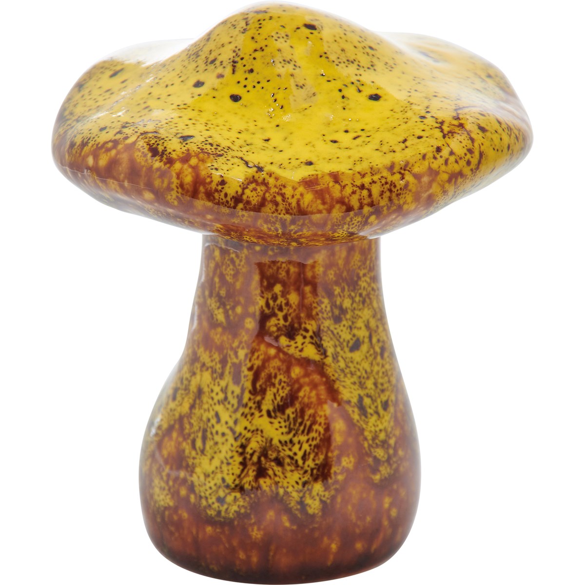 Glazed Cone Mushrooms Figurine Set - Ceramic