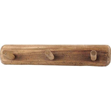 Hook Board - Triple Peg - 21" x 4" x 4" - Wood