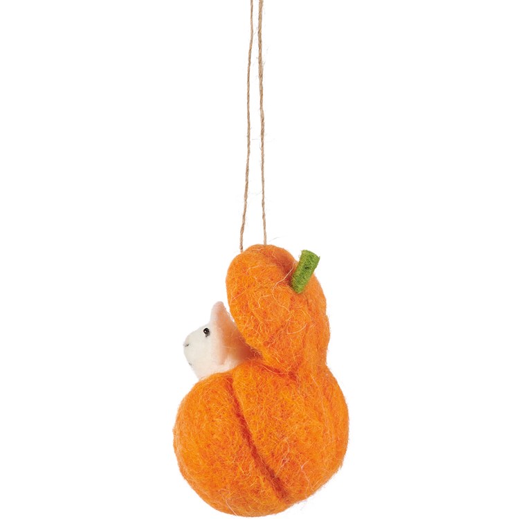 Pumpkin Mouse Critter - Polyester, Wool, Foam, Plastic